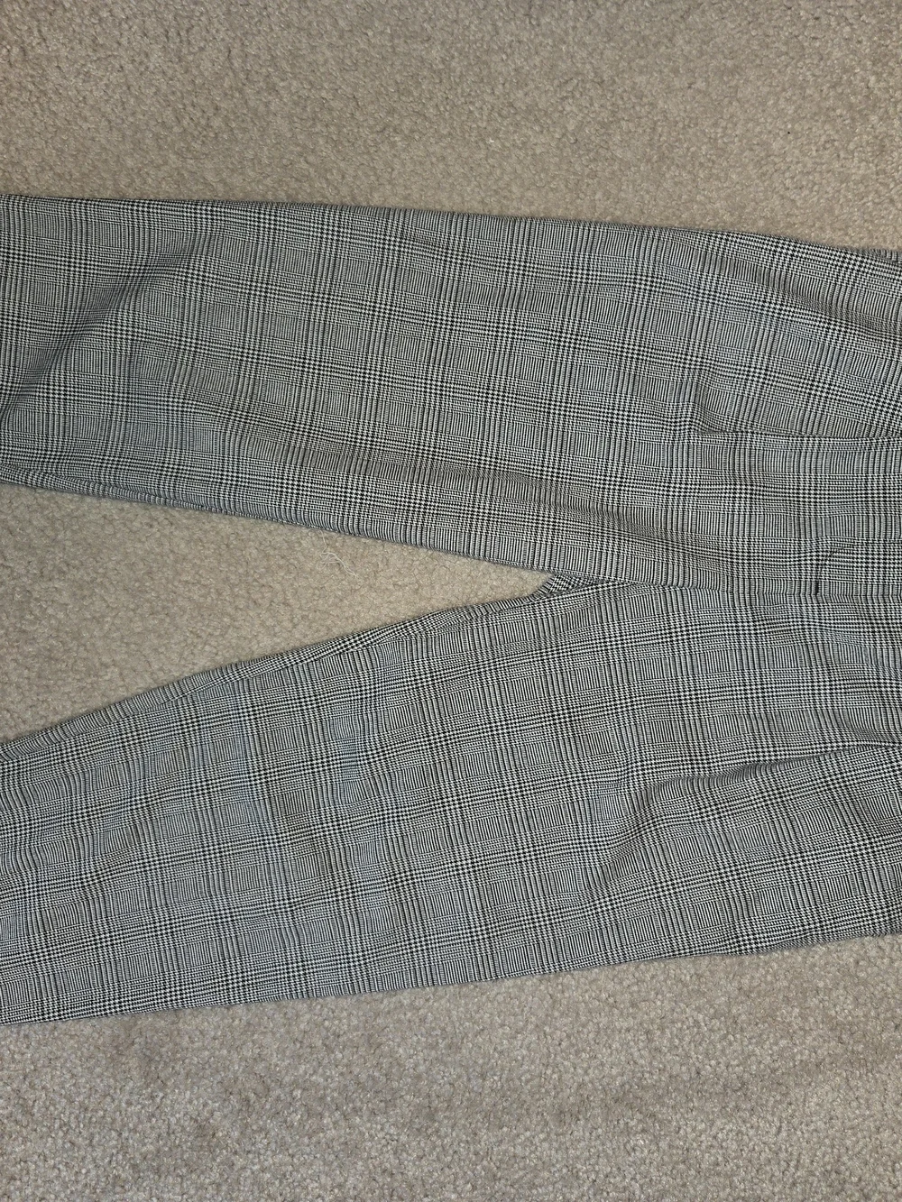 LOFT Gray Plaid Skirt with Subtle Houndstooth